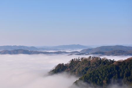 雲海に浮かぶ岡山県は高梁市の備中松山城
