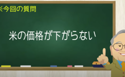 米の価格が下がらない
