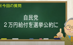 自民党 2万円給付を選挙公約に