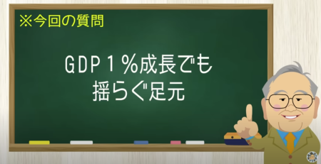GDP１％成長でも揺らぐ足元