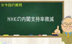 NHKの内閣支持率微減