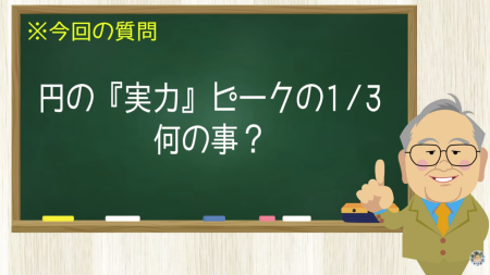 円の『実力』ピークの１/３ 何の事？