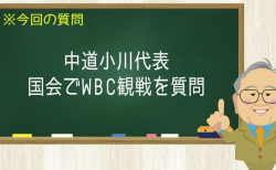 中道小川代表 国会でWBC観戦を質問